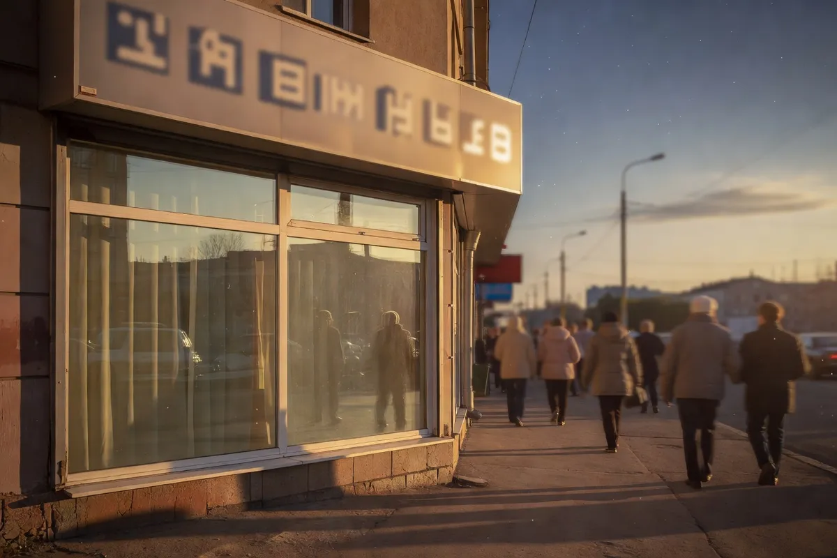 Bureau de change en devises dans une ville russe