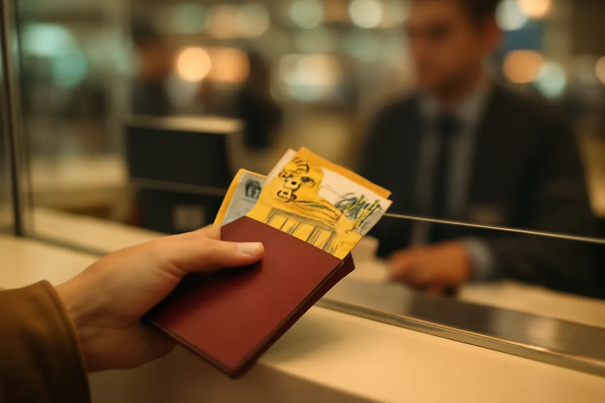 Billets en euros et passeport pour preparer son budget de voyage en Russie
