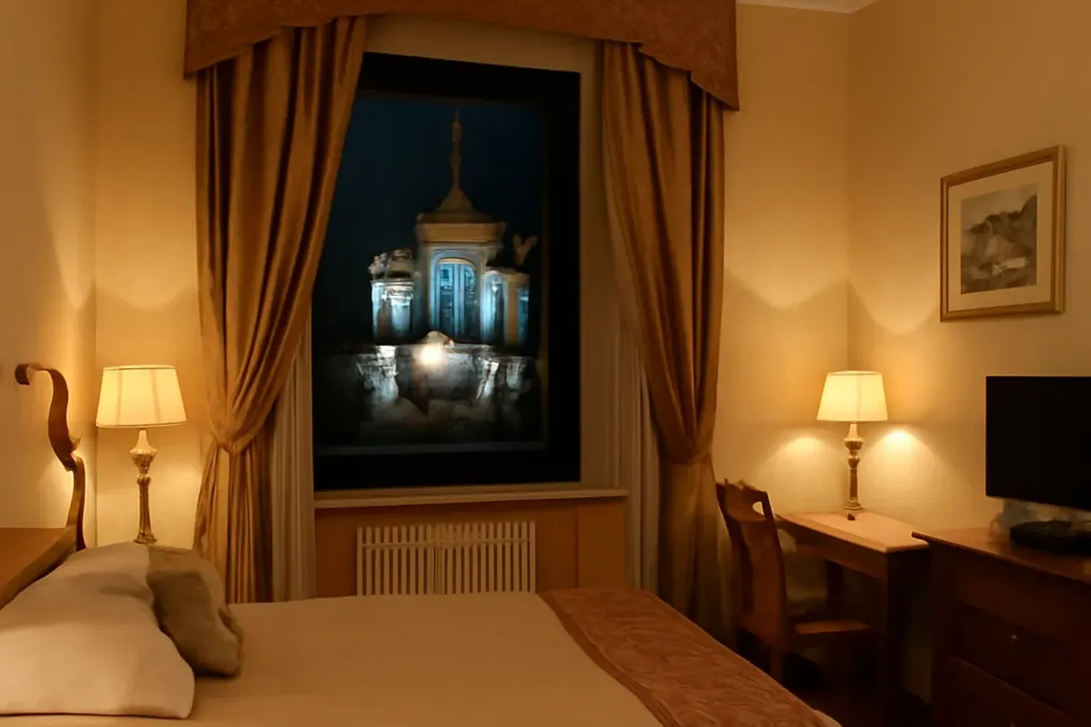 Chambre d hotel 3 etoiles a Moscou avec architecture classique et vue sur la ville
