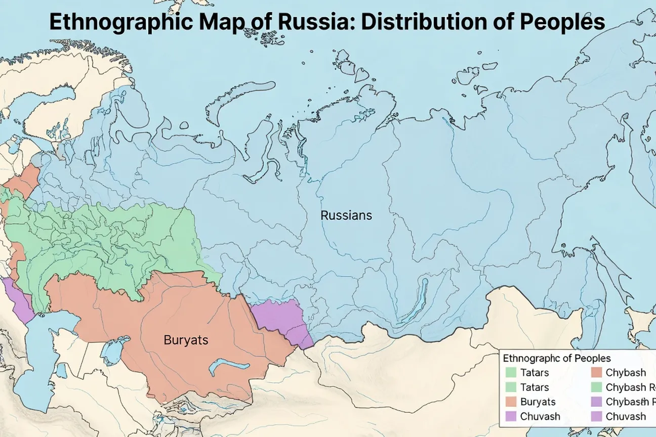 Carte ethnographique illustrée de la Russie