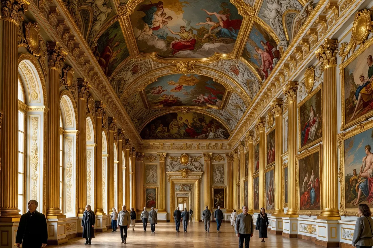 Grande salle dorée de l'Ermitage de Saint-Pétersbourg