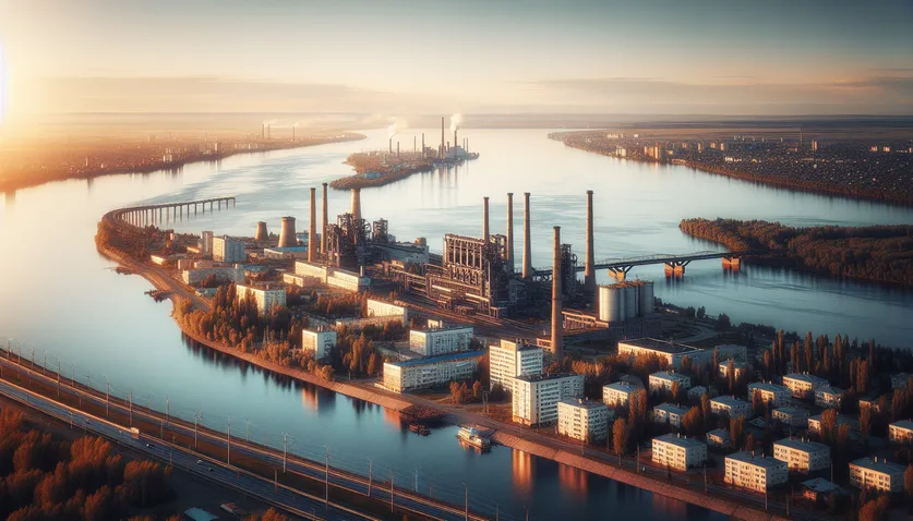 Vue de la ville de Togliatti sur les rives de la Volga